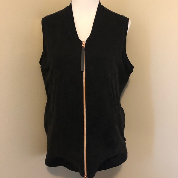 Lululemon Departure Black Vest Jacket w/Rose Gold Zipper - Picture 3 of 16